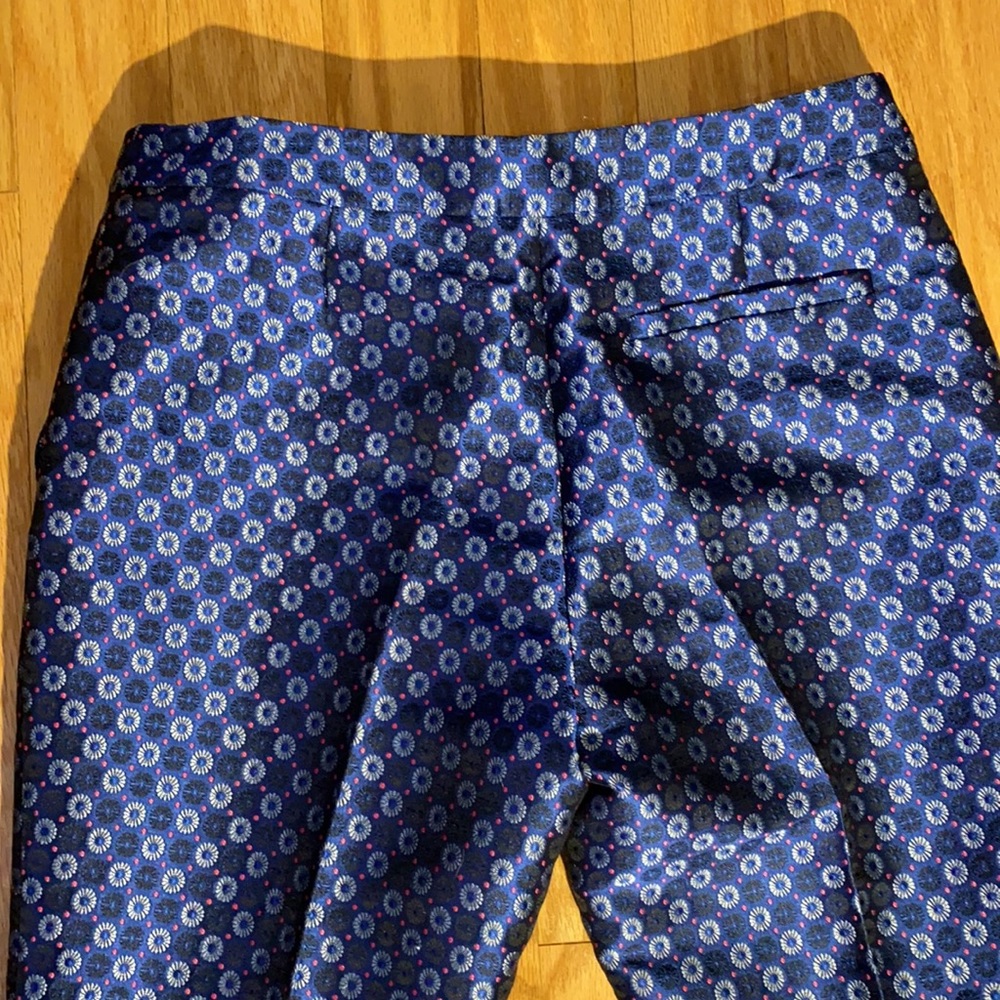 Anthropologie Leifsdottir blue patterned cropped pants - Picture 7 of 14